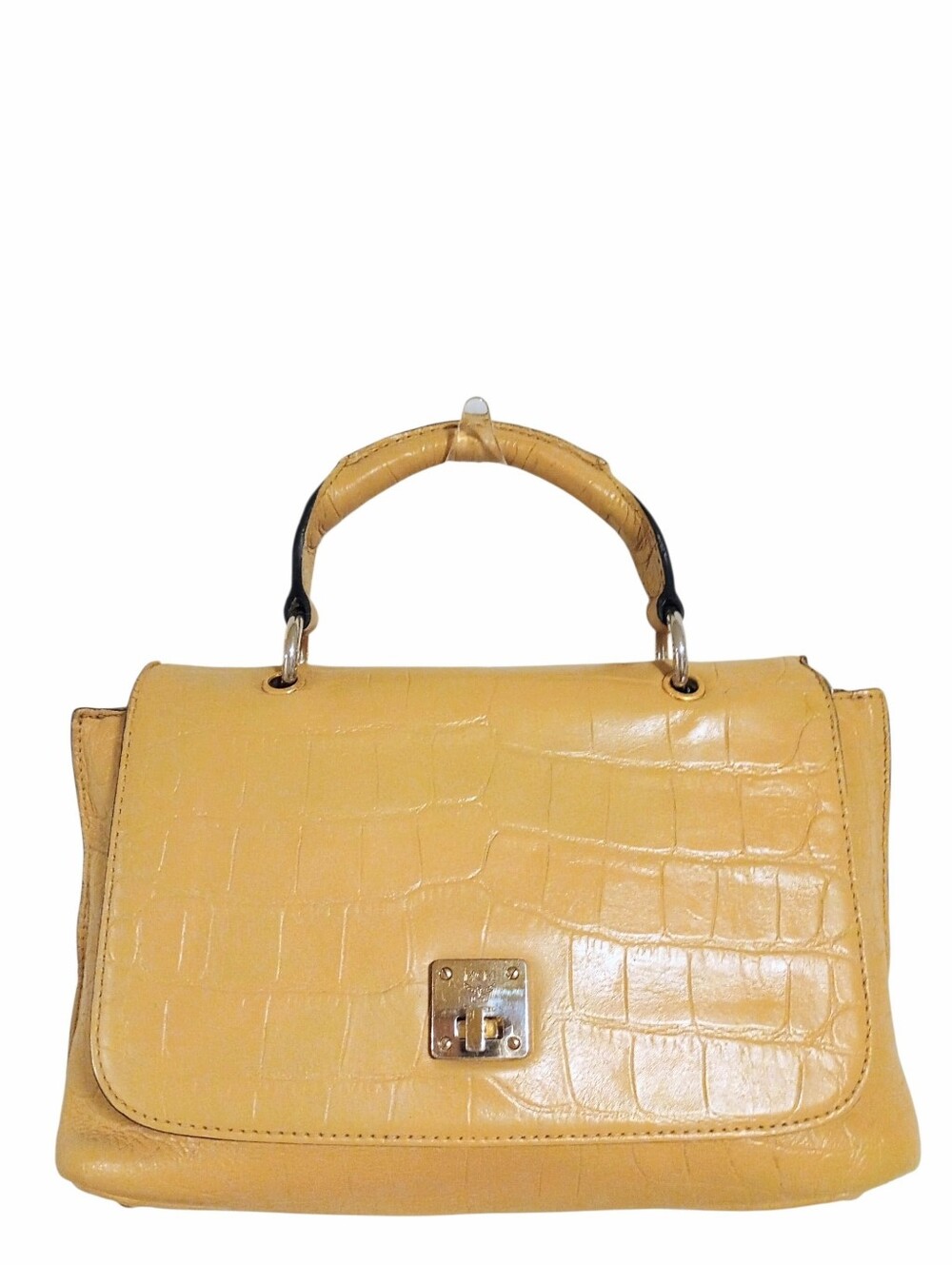 MCM Croc Embossed 2-Way Satchel Shoulder Bag - Picture 4 of 16